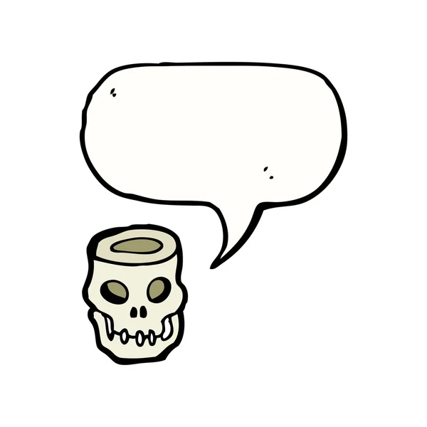 Praten skull kom — Stockvector