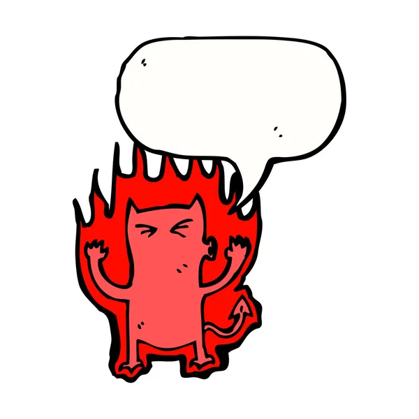 Petit diable flamboyant — Image vectorielle