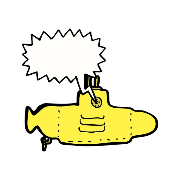 Submarino amarillo — Vector de stock