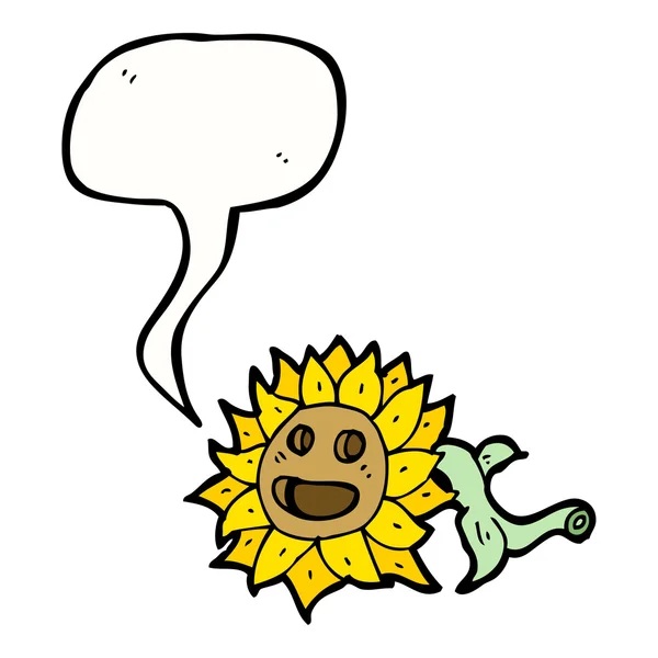 Retro-Sonnenblume — Stockvektor