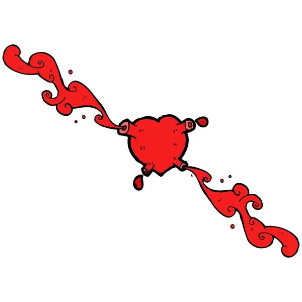 Burdo chorro de corazón — Vector de stock