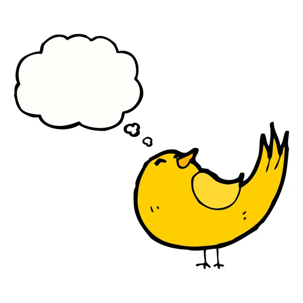 Pássaro amarelo — Vetor de Stock