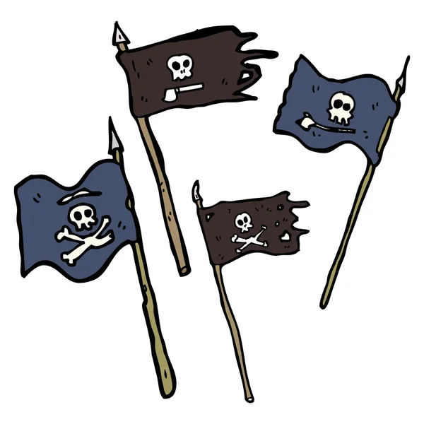 Drapeaux pirates — Image vectorielle