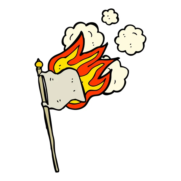 Brinnande flagga — Stock vektor