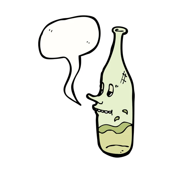 Пляшка вина на білому фоні — стоковий вектор