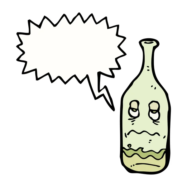 醉酒葡萄酒瓶 — 图库矢量图片