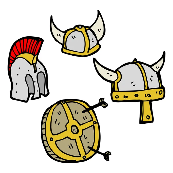 Viking helmen — Stockvector