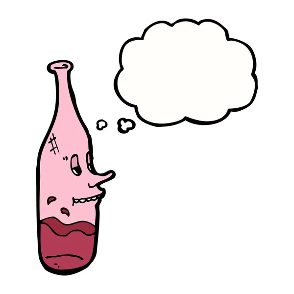 Botella de vino rosa — Archivo Imágenes Vectoriales