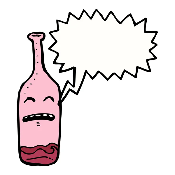 Bouteille de vin rose — Image vectorielle