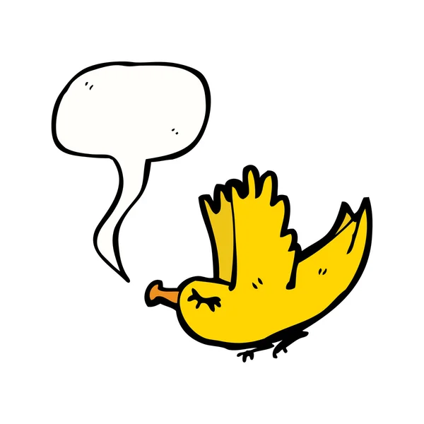 Pájaro amarillo — Vector de stock