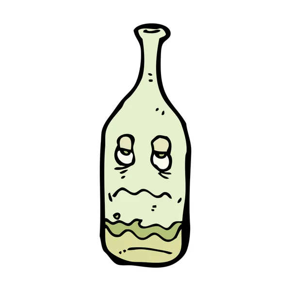 Bouteille de vin ivre — Image vectorielle