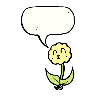 Beyaz bir arka planda Cute retro çiçek