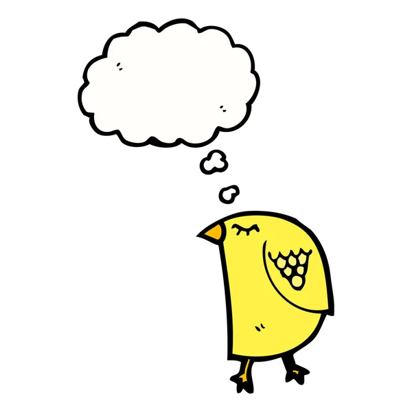 Κίτρινο πουλί σε λευκό φόντο — Διανυσματικό Αρχείο