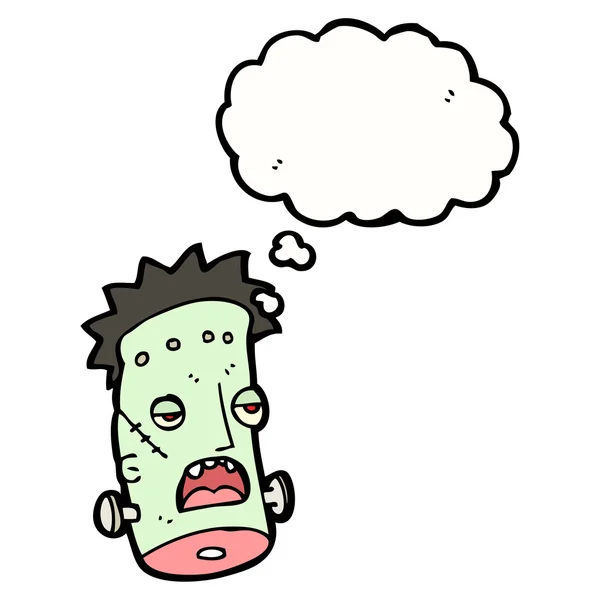 Frankenstein monstruo cabeza — Vector de stock