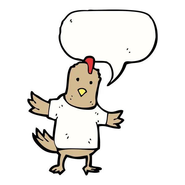Pollo in maglietta — Vettoriale Stock