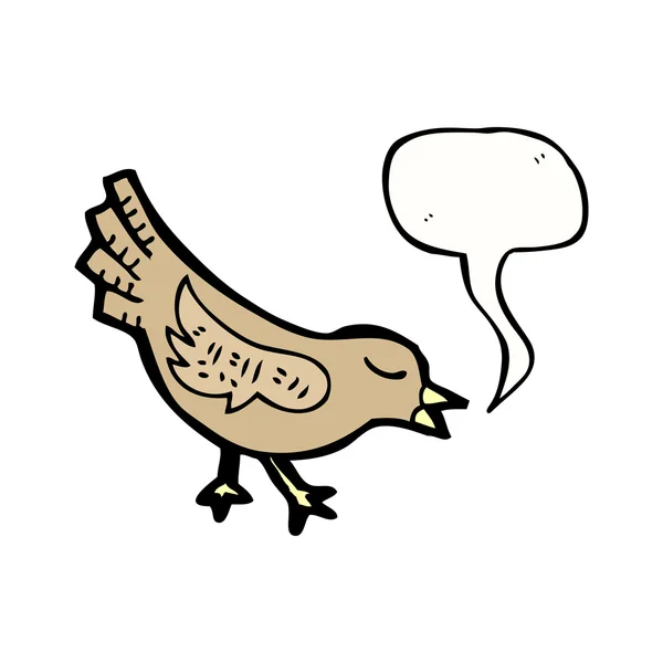 Mignon oiseau rétro — Image vectorielle