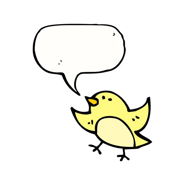 Petit oiseau jaune — Image vectorielle