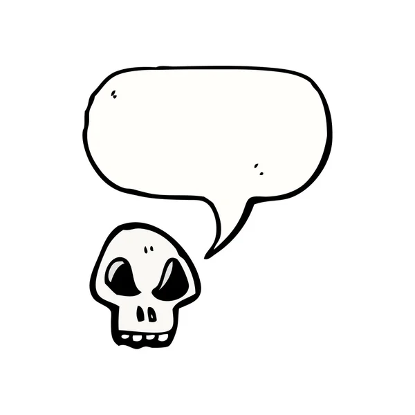 Gespenstisch sprechender Totenkopf — Stockvektor