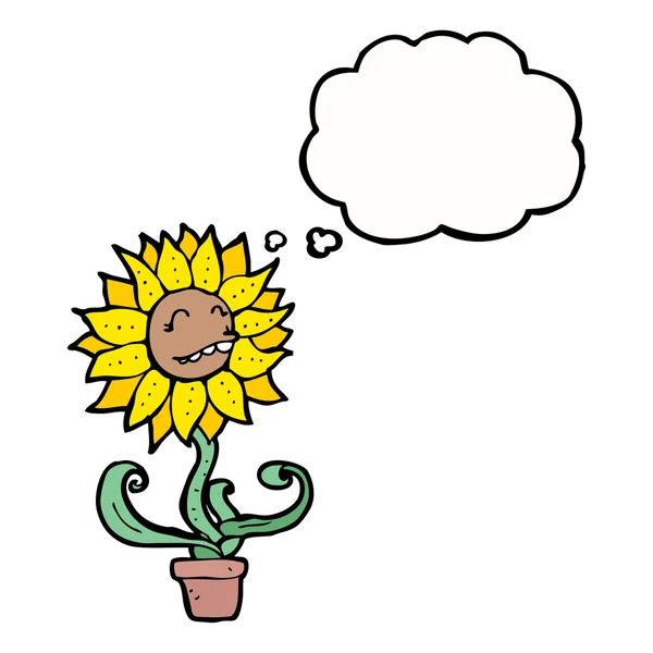 Fleur parlante en pot — Image vectorielle