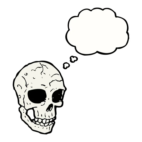 Calavera espeluznante hablando — Vector de stock