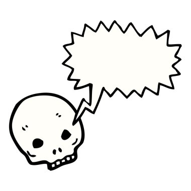 kafatası ile düşünce balonu