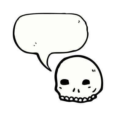 kafatası ile düşünce balonu