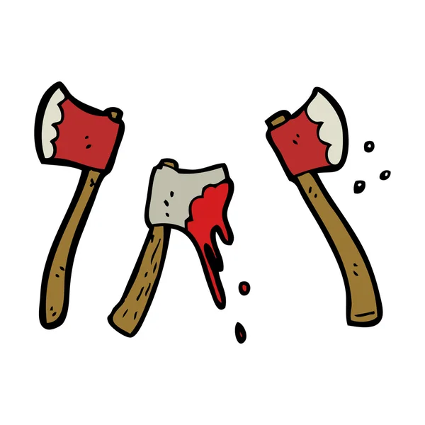 Bloody axe — Stock Vector