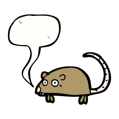 Beyaz arkaplanda bir fare