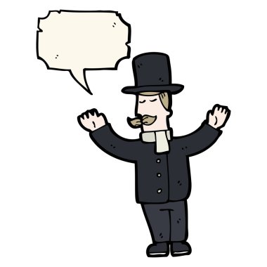 Beyaz bir arka planda Victoria beyefendi