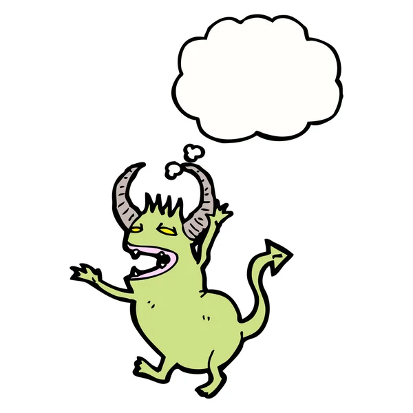 Piccolo diavolo verde — Vettoriale Stock