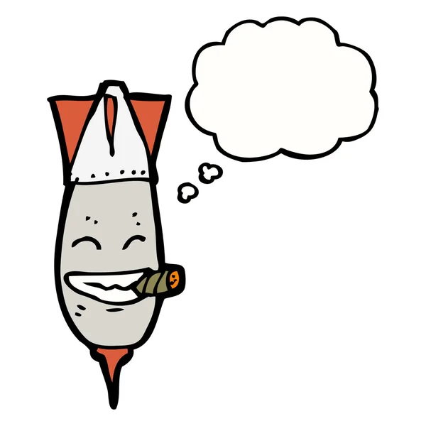 Bomba fumar cigarro — Vector de stock