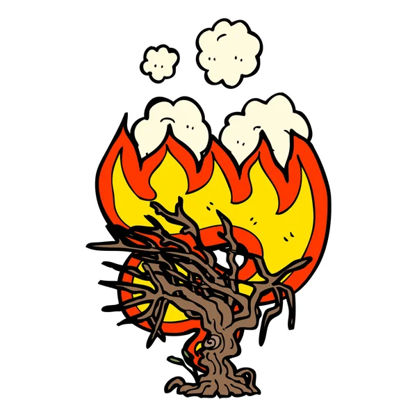 Burning tree — Stock Vector