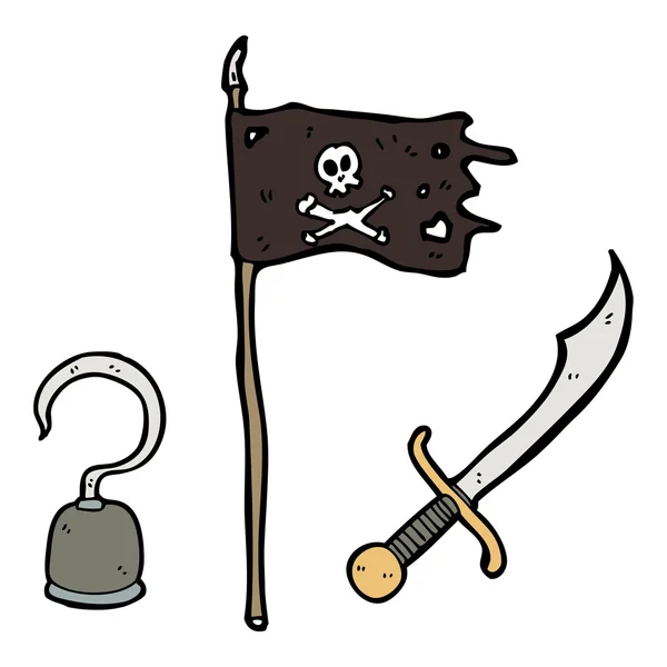 Pirat z kolekcji elementów — Wektor stockowy