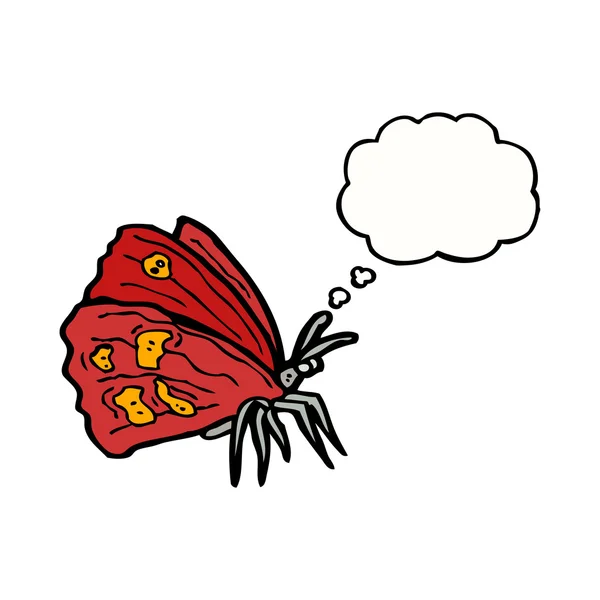 Kırmızı kelebek — Stok Vektör