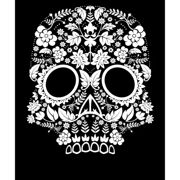 Day of the dead skull pattern — Stock Vector