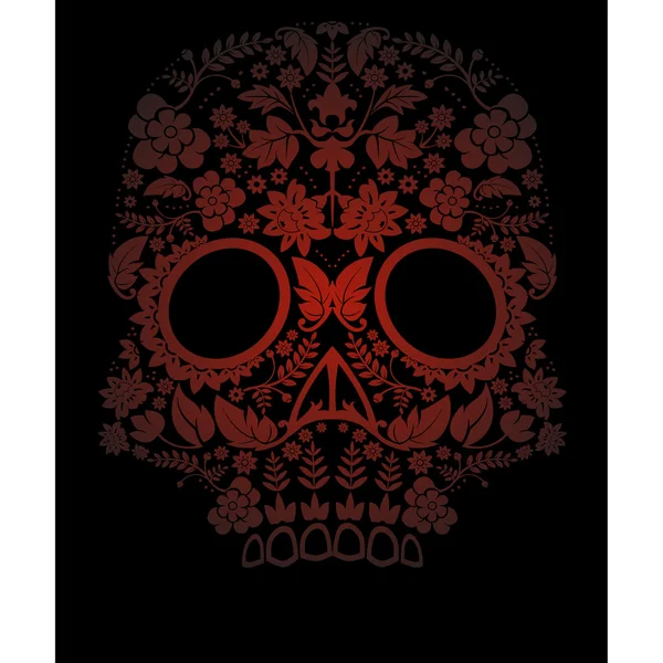 Rode skull patroon — Stockvector