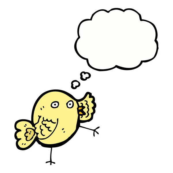 Забавная птица с мыльным пузырем — стоковый вектор