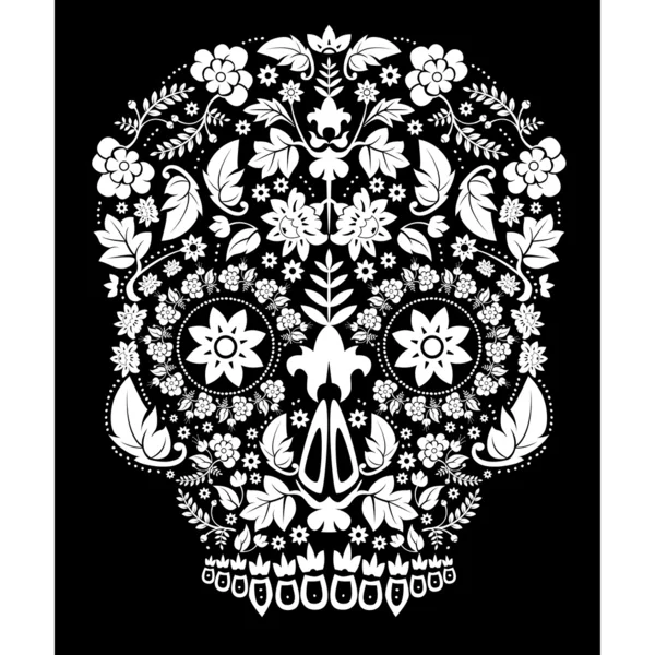 Day of the dead skull pattern — Stock Vector