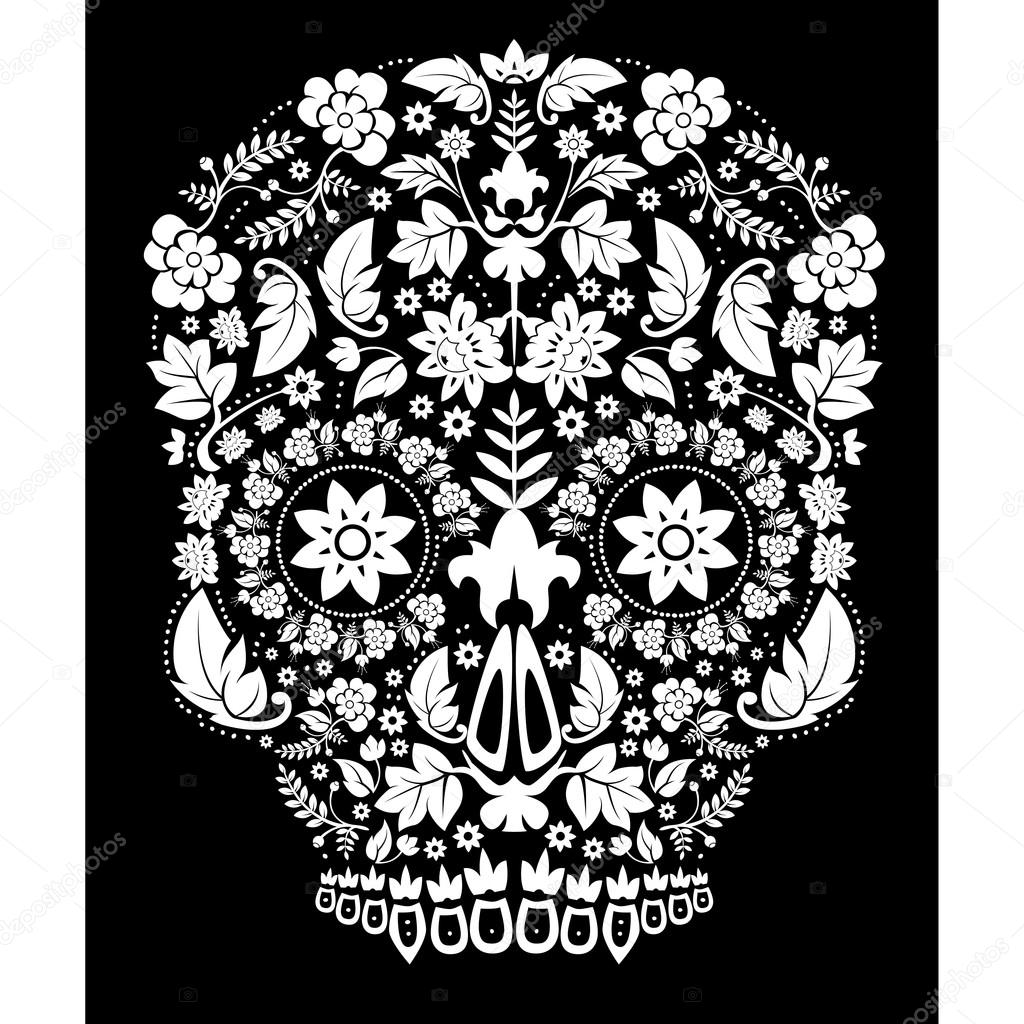 day of the dead skull pattern