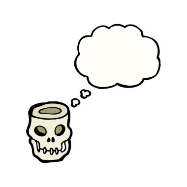 ürkütücü kafatası kase