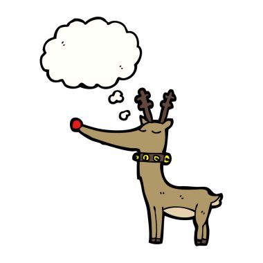 beyaz zemin üzerinde Ren geyiği