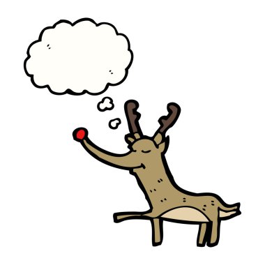 beyaz zemin üzerinde Ren geyiği