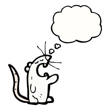 Beyaz bir arka planda beyaz fare