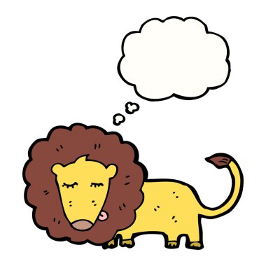 beyaz zemin üzerinde komik aslan