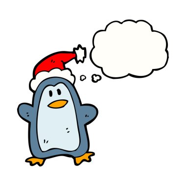 Penguen Noel Baba şapkası