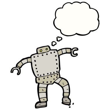 Beyaz arkaplandaki robot