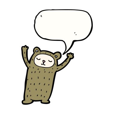 çılgın ayı beyaz zemin üzerine