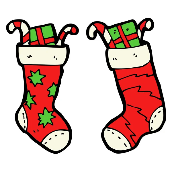 Noel çorap koleksiyonu — Stok Vektör