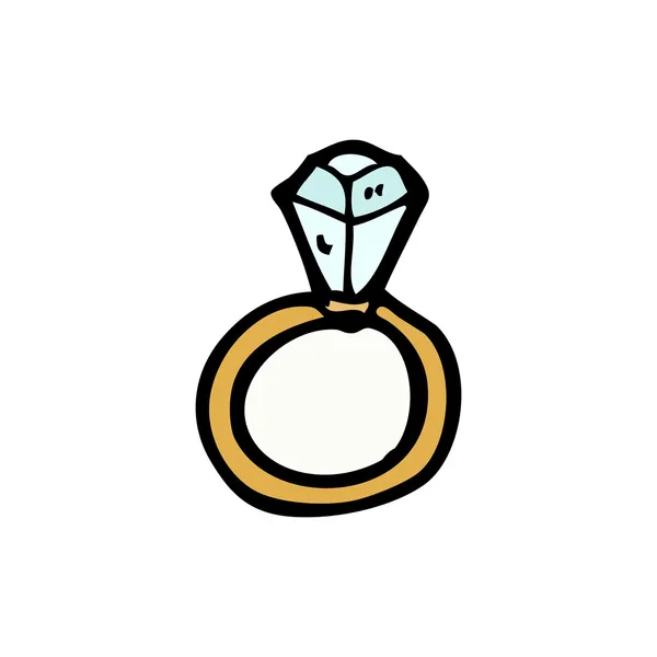 Anel de diamante — Vetor de Stock