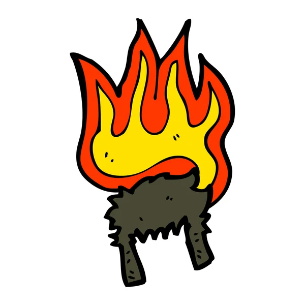 Bruciando parrucca elvis — Vettoriale Stock